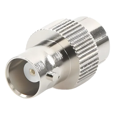 Adaptador de Interconexión / BNC Hembra a Conector-Rosca / Cuerpo Niquelado / Contacto de Plata / Compatible Kenwood e Icom