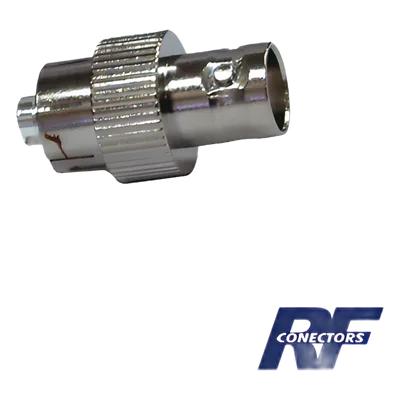 Adaptador de Interconexión / BNC Hembra a Conector-Rosca / Cuerpo Niquelado / Contacto de Plata / Compatible Kenwood e Icom
