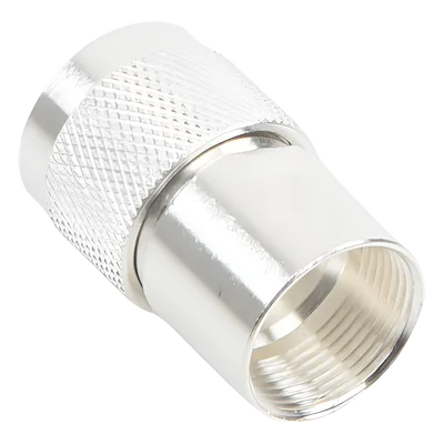 Conector Coaxial N Macho / Rosca / Cables LMR-400, 9913, RG8/U-SYS / Cuerpo Bronce Plateado / Contacto Oro / Aislante Teflón