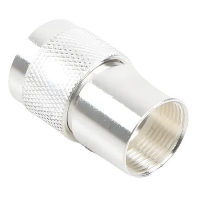 Conector Coaxial N Macho / Rosca / Cables LMR-400, 9913, RG8/U-SYS / Cuerpo Bronce Plateado / Contacto Oro / Aislante Teflón