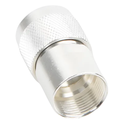 Conector Coaxial N Macho / Rosca / Cables LMR-400, 9913, RG8/U-SYS / Cuerpo Bronce Plateado / Contacto Oro / Aislante Teflón