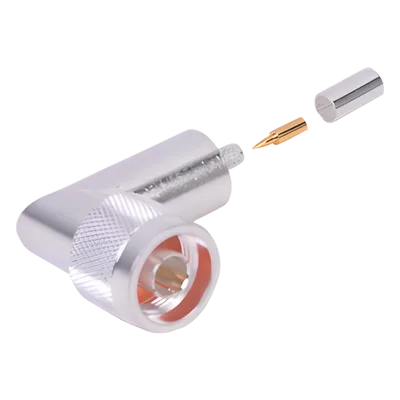 Conector N macho en A/R de anillo plegable para cable RG-58/U.