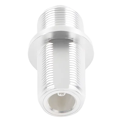 Adaptador de Chasis / Doble N Hembra / Montaje Frontal Doble D Plano / Cuerpo Plateado / Hermético