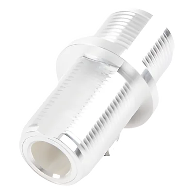 Adaptador de Chasis / Doble N Hembra / Montaje Frontal Doble D Plano / Cuerpo Plateado / Hermético
