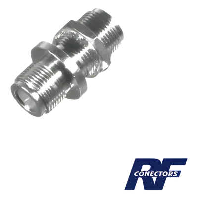 Adaptador de Chasis / Doble N Hembra / Montaje Frontal Doble D Plano / Cuerpo Plateado / Hermético