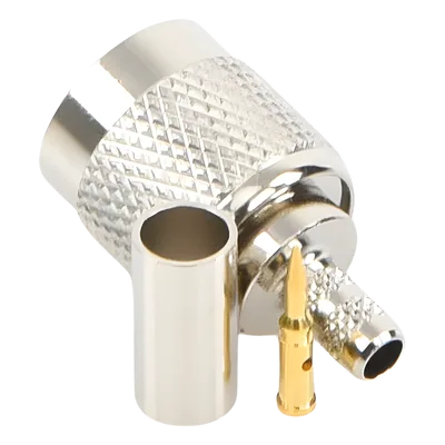 Conector Coaxial TNC Macho / Anillo Plegable / Cables RG-58/U y LMR-195 / Cuerpo Níquel / Contacto Oro / Aislante Delrin