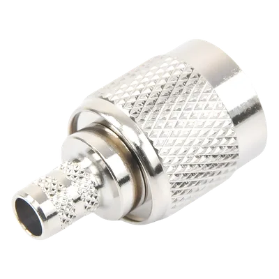 Conector TNC Macho / Anillo Plegable / LMR-240 RG-8/X Belden 9258 / Níquel Oro Delrin