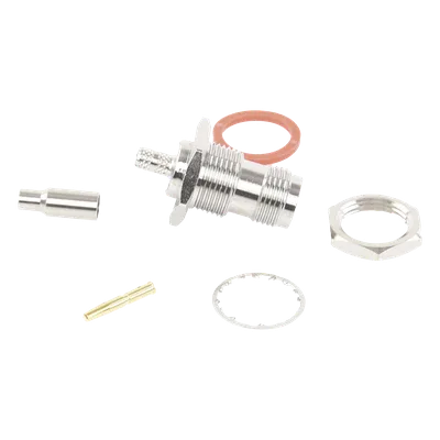 Conector TNC Hembra / Montaje Chasis Tipo D Plano / Anillo Plegable / RG-174/U, 8216, LMR-100A / 0.1 pies