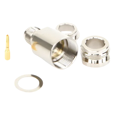 Conector TNC Hembra / Rosca / Bronce Plateado / Contacto Oro / Teflón / 9913, 7810A, 8214, CNT-400, RG8/U, RFLASH-1113