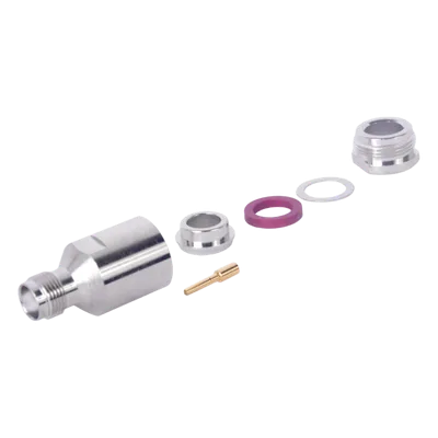 Conector TNC Hembra / Rosca / Bronce Plateado / Contacto Oro / Teflón / 9913, 7810A, 8214, CNT-400, RG8/U, RFLASH-1113