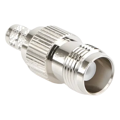 Conector RF Coaxial / TNC Hembra / Anillo Plegable / Cables RG-8/X, LMR-240 / Níquel-Oro-Delrin