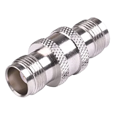 Adaptador Barril RF / Conector TNC Hembra a TNC Hembra / Montaje en Línea / Cuerpo Bronce Niquelado / Contacto Oro / Aislante Teflón