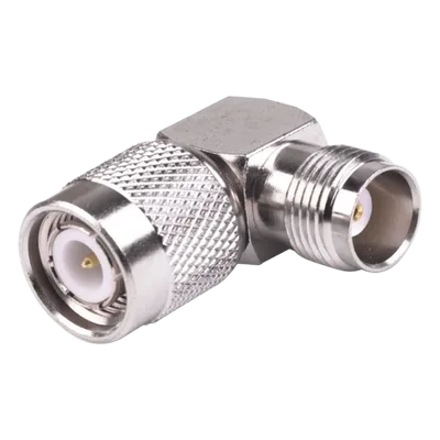 Adaptador de Conector / TNC Macho a TNC Hembra / Ángulo Recto / Níquel-Oro-Teflón / 50Ω
