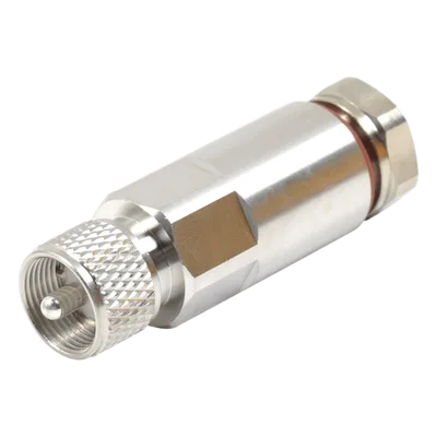 Conector UHF Macho / PL-259 / Cable HELIAX 1/2" / Tipo Rosca / Frecuencia 0-300 MHz / Teflón PTFE