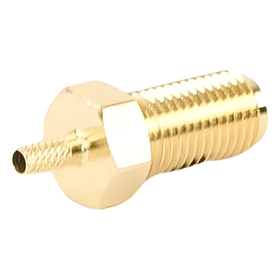 Conector SMA Hembra / Anillo Plegable / Cuerpo Bronce / Contacto Oro / Teflón / RG-174/U, Belden 8216