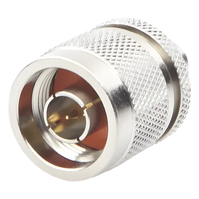 Adaptador Coaxial en Línea / SMA Macho a N Macho / Frecuencia 11 GHz / Cuerpo Bronce Niquelado / Aislante Teflón