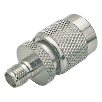 Adaptador en Línea / SMA Hembra a TNC Macho / Bronce Niquelado / Contacto Oro / Aislante Teflón