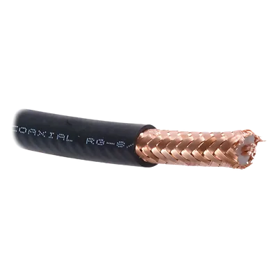 Cable coaxial / Blindaje malla cobre 97% / Impedancia 50 ohms / Atenuación 4.1 dB a 450 MHz / 30.5 ft (10.29 mm)