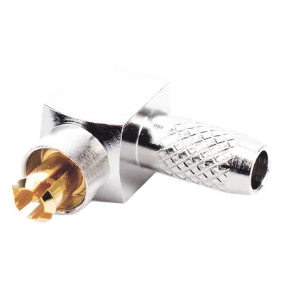 Conector RF MC Card / Macho en Ángulo Recto / Anillo Plegable / Para Cable RG-316/U
