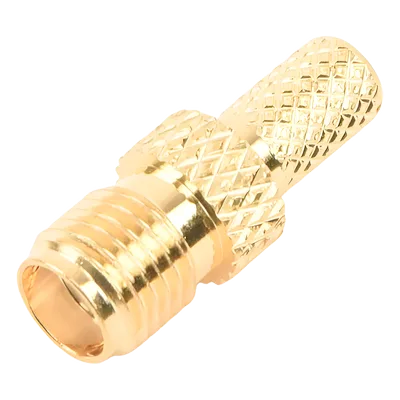 Conector Coaxial SMA / Hembra Inverso / Anillo Plegable / Cable RG-58/U / Recubrimiento Oro / Aislante Teflón