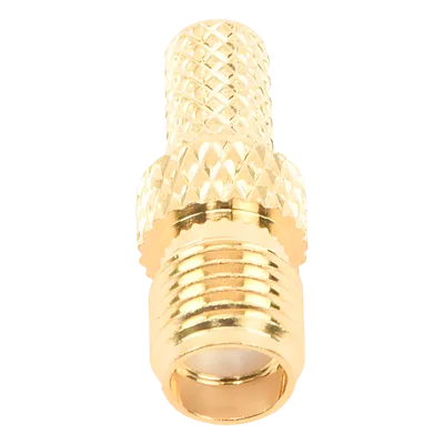 Conector Coaxial SMA / Hembra Inverso / Anillo Plegable / Cable RG-58/U / Recubrimiento Oro / Aislante Teflón