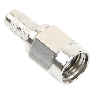 Conector RF SMA Macho / Anillo Plegable / 50 Ω / 12.4 GHz / RG-58/U LMR-195 / Teflón PTFE