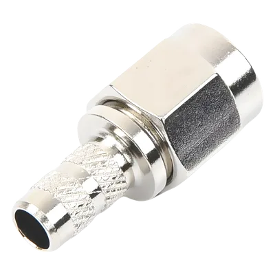 Conector RF SMA Macho / Anillo Plegable / 50 Ω / 12.4 GHz / RG-58/U LMR-195 / Teflón PTFE
