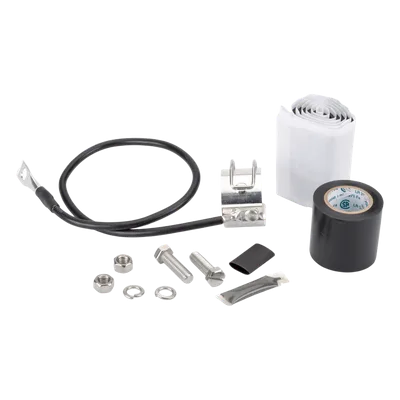 Kit de Aterrizaje para Cable Coaxial 1/2" / Longitud 24" (2 ft) / Acero Inoxidable / Terminal Dual / MIL-STD e IEC