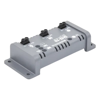 Controlador de Carga Solar PWM / 10 A / 12 VCC / Desconexión Automática / IP22 / Consumo 8 mA / -25°C a +50°C