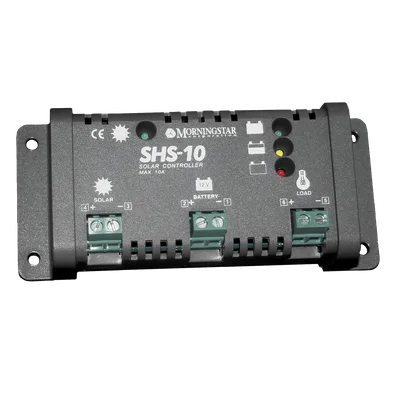 Controlador de Carga Solar PWM / 10 A / 12 VCC / Desconexión Automática / IP22 / Consumo 8 mA / -25°C a +50°C