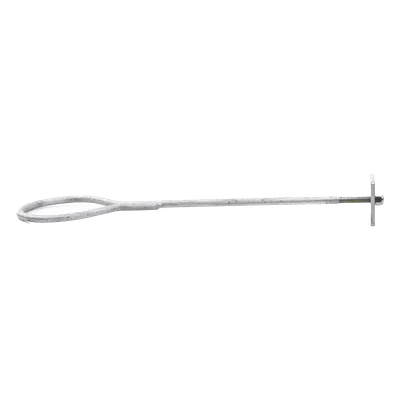 Ancla de Pared o Losa / Argolla 1/2' / Galvanizado por Inmersión / 64.4 cm (21.1 in) Largo / Torre hasta 30 m (98.4 ft)