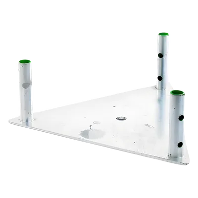 Base para Torre / Placa de Acero 1/4' / Niple 3/4' Galvanizado / Hot Dip / 4.3 kg / Compatible STZ35G