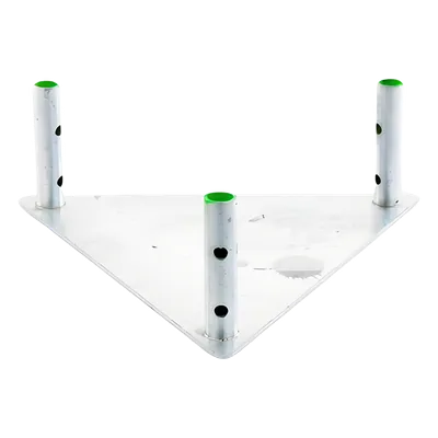 Base para Torre / Placa de Acero 1/4' / Niple 3/4' Galvanizado / Hot Dip / 4.3 kg / Compatible STZ35G