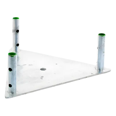 Base para Torre / Placa de Acero 1/4' / Niple 3/4' Galvanizado / Hot Dip / 4.3 kg / Compatible STZ35G