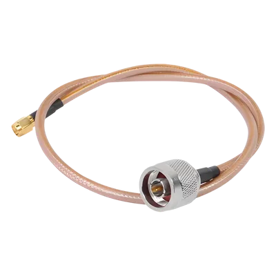 Cable de 60 cm tipo RG-142/U con conectores N Macho y SMA Macho Inverso (Hasta 8 GHz).