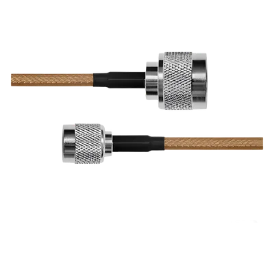 Cable coaxial RG142 / Conector N macho a TNC macho inverso / 100 cm (3.28 ft)