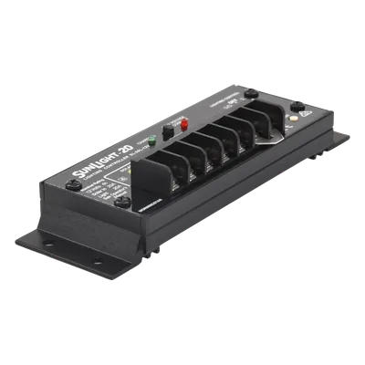 Controlador Solar para Iluminación / 20 A / 12 Vcc / 10 Opciones de Iluminación / Detección Automática Día/Noche / Regulación 14.1 V