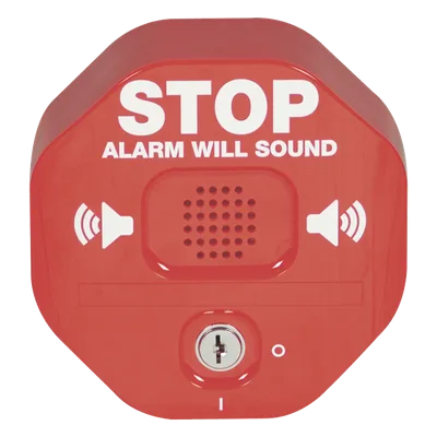Alarma de Puerta Multifunción / Sirena 95/105 dB / Alimentación Dual 9V y 12-24 VCD / Detección de Apertura 30 s / Carcasa de Policarbonato