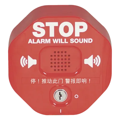 Alarma de Puerta Multifunción / Sirena 95/105 dB / Alimentación Dual 9V y 12-24 VCD / Detección de Apertura 30 s / Carcasa de Policarbonato