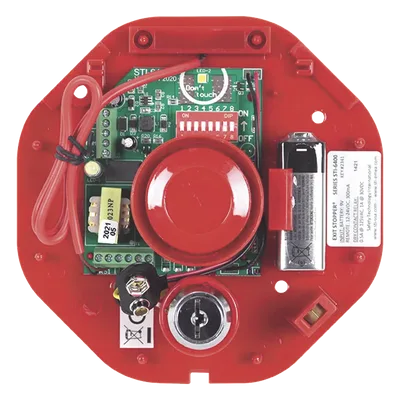 Alarma de Puerta Multifunción / Sirena 95/105 dB / Alimentación Dual 9V y 12-24 VCD / Detección de Apertura 30 s / Carcasa de Policarbonato