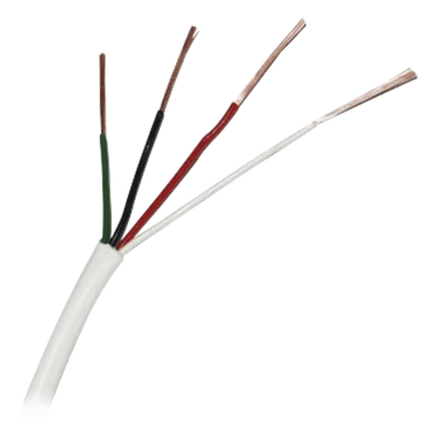 ( Venta x metro ) Cable 4x22 AWG, Color Blanco, uso INTERIOR, para aplicaciones en alarmas Aprobado UL, ( Hasta agotar existencias )