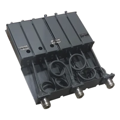 Duplexer / VHF 160-174 MHz / 6 Cavidades / 50 W / 5 MHz Separación / 80 dB Aislamiento TX-RX / Conector N Hembra
