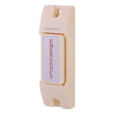 Botón de Pánico / Contacto Momentáneo NO / 0.5 A a 12 VCC / Montaje Superficie o Pared / 76 mm x 23 mm x 15 mm