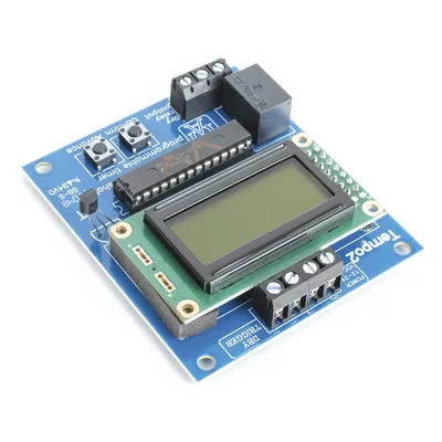 Temporizador 2 Etapas / 12-24 VAC/VDC / LCD Programable / Relé Tipo C 2A / 1 Seg-24 Hrs