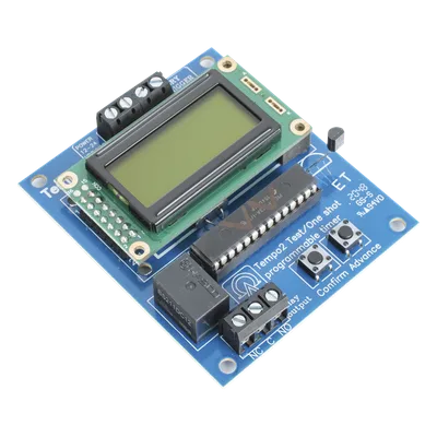 Temporizador 2 Etapas / 12-24 VAC/VDC / LCD Programable / Relé Tipo C 2A / 1 Seg-24 Hrs