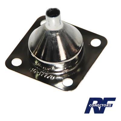Campana de Montaje para Conector de Chasis / 4 Perforaciones a 18 mm / Frecuencia 0.6 a 300 MHz / Acoplamiento Roscado UHF / 0.141' (3.58 mm) Diámetro