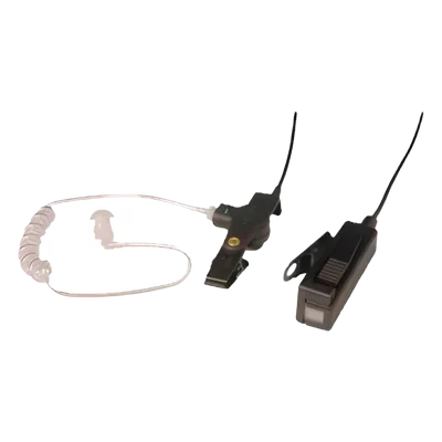 Kit Micrófono-Audífono / 2 Cables / Tubo Acústico / PTT Integrado / Compatible KENWOOD NX/TK Series