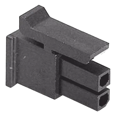 Receptáculo de dos posiciones en Conector Rectangular de Carcasa Negra de 0.118 "(3.00 mm) Molex.