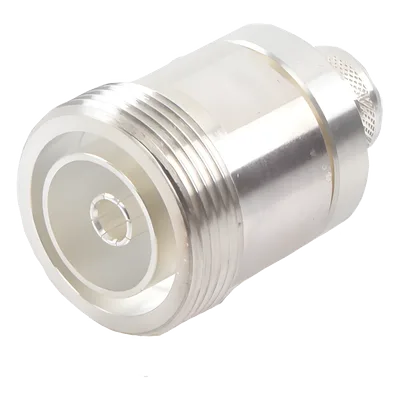 Conector DIN 7-16 Hembra / Anillo Plegable / LP600, LMR-600, 7977A / Bronce Plateado / Teflón