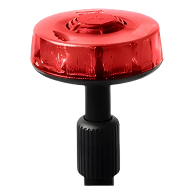 Luz telescópica trasera / Mástil 3 secciones / 15 LEDs Solaris / 12W / 12VCC / Domo rojo policarbonato